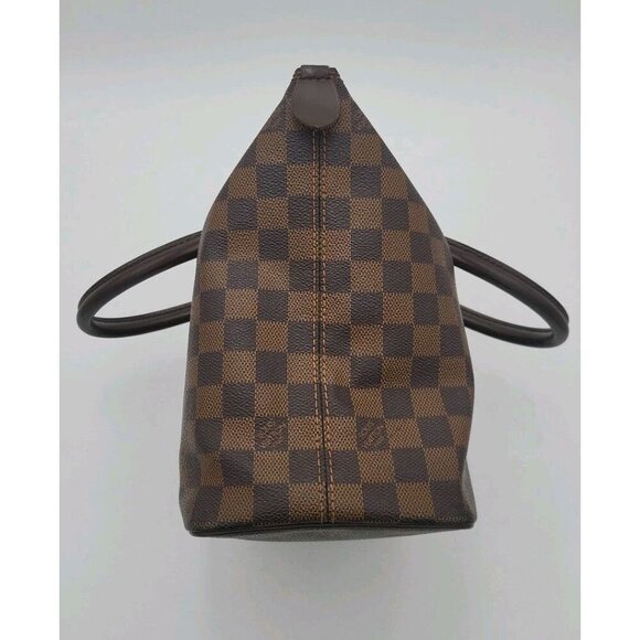 Louis Vuitton Sallaya Damier PM Tote Bag Authenticated Brown Checker Gold VI1016 - Picture 4 of 16